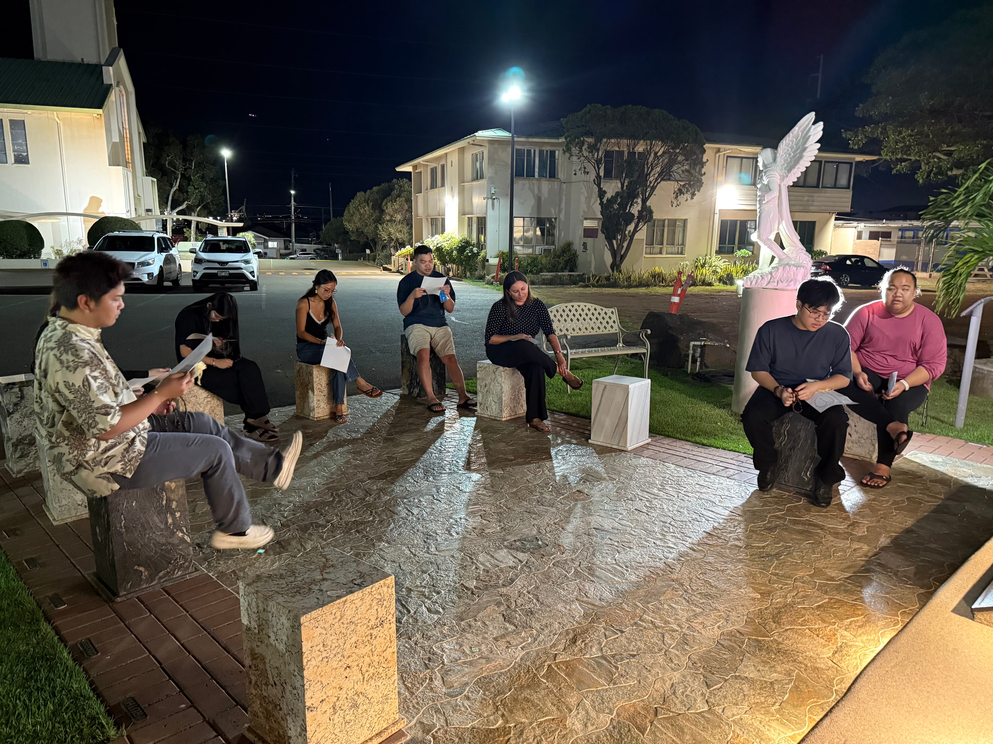 Outdoor prayer session